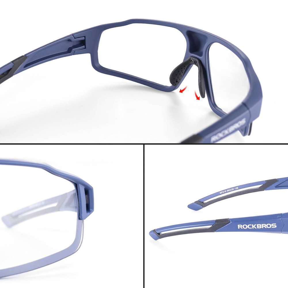 Rockbros SP216BL Photochromic Cycling Glasses UV400, Blue