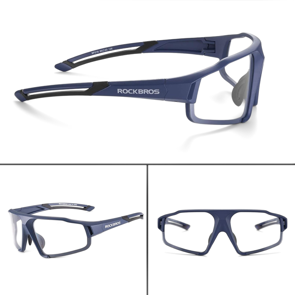 Rockbros SP216BL Photochromic Cycling Glasses UV400, Blue
