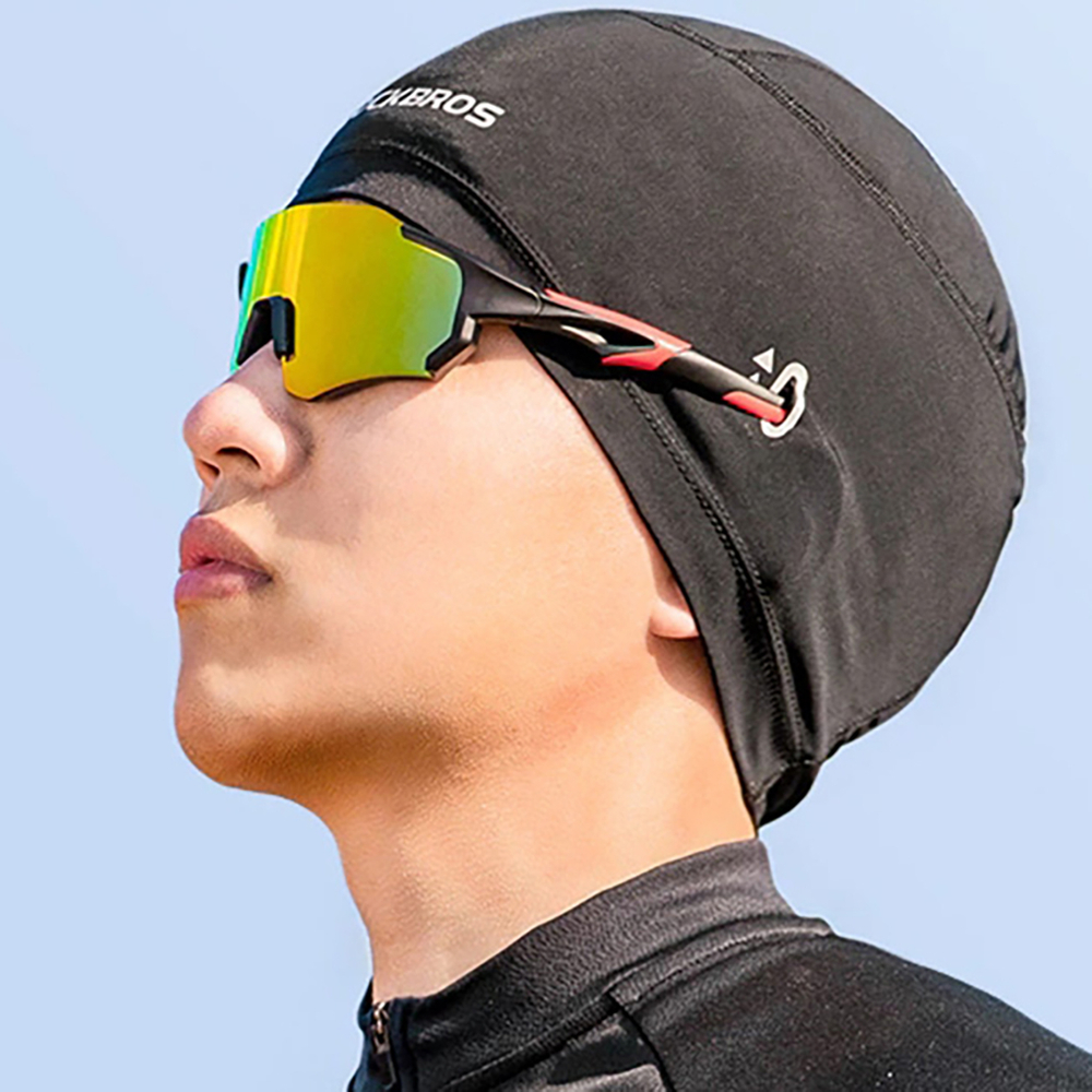 Rockbros YPP037 velo cepure ar atvērumiem brillēm, melna