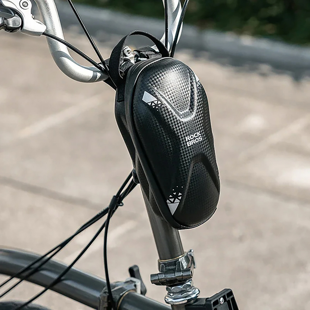Rockbros velosipēda un skrejriteņa stūres soma 1.3 l, melna