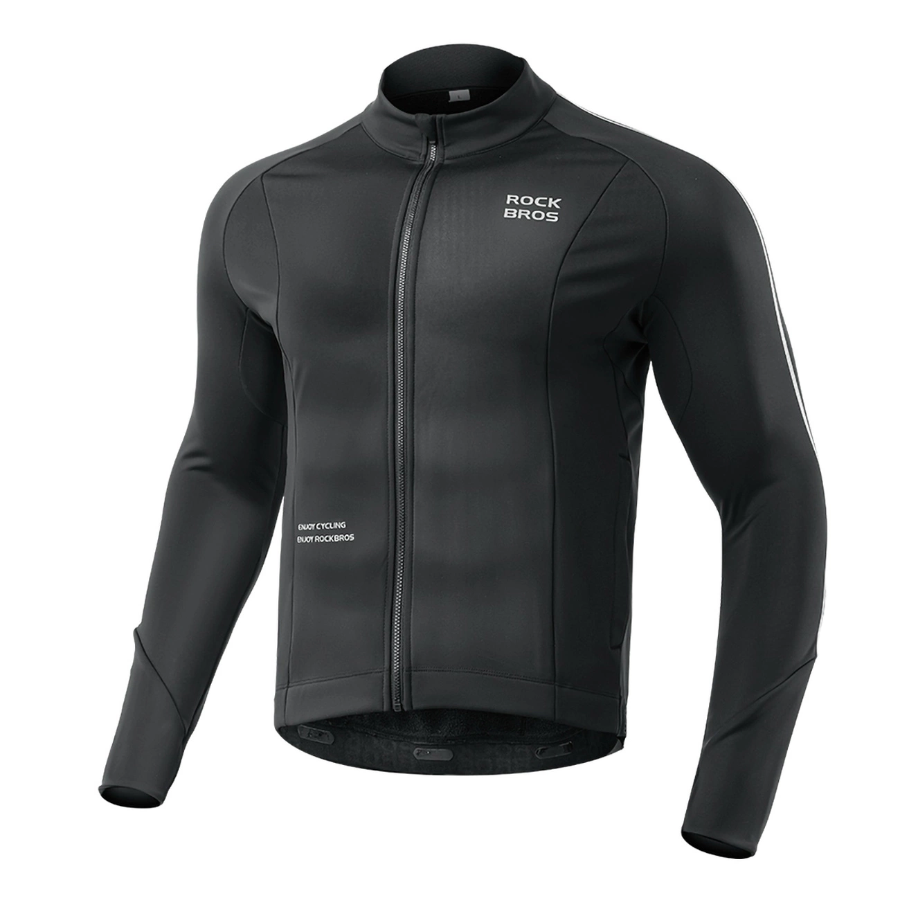 Rockbros velo krekliņš 15400002003 rudens/ziema L - melns | cycling jersey long sleeve fall/winter black
