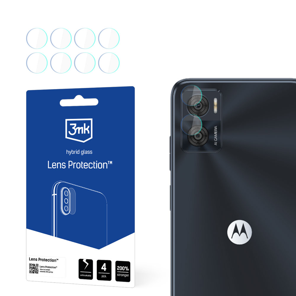 Motorola Moto E22 / E22i 3MK Lens Protection Back Camera Tempered Glass Protector, 4 pcs.