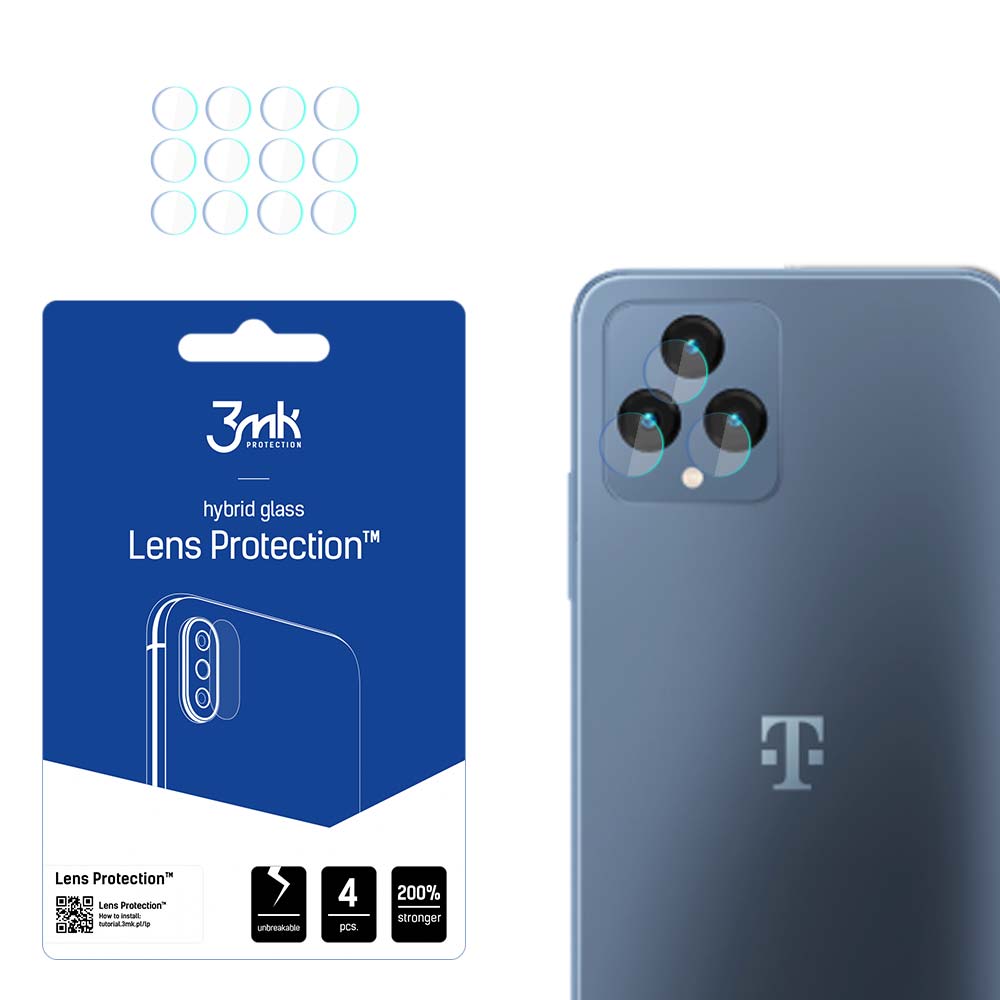 T-Mobile T Phone Pro 5G / Revvl 6 Pro 5G 3MK Lens Protection Back Camera Tempered Glass Protector, 4 pcs.