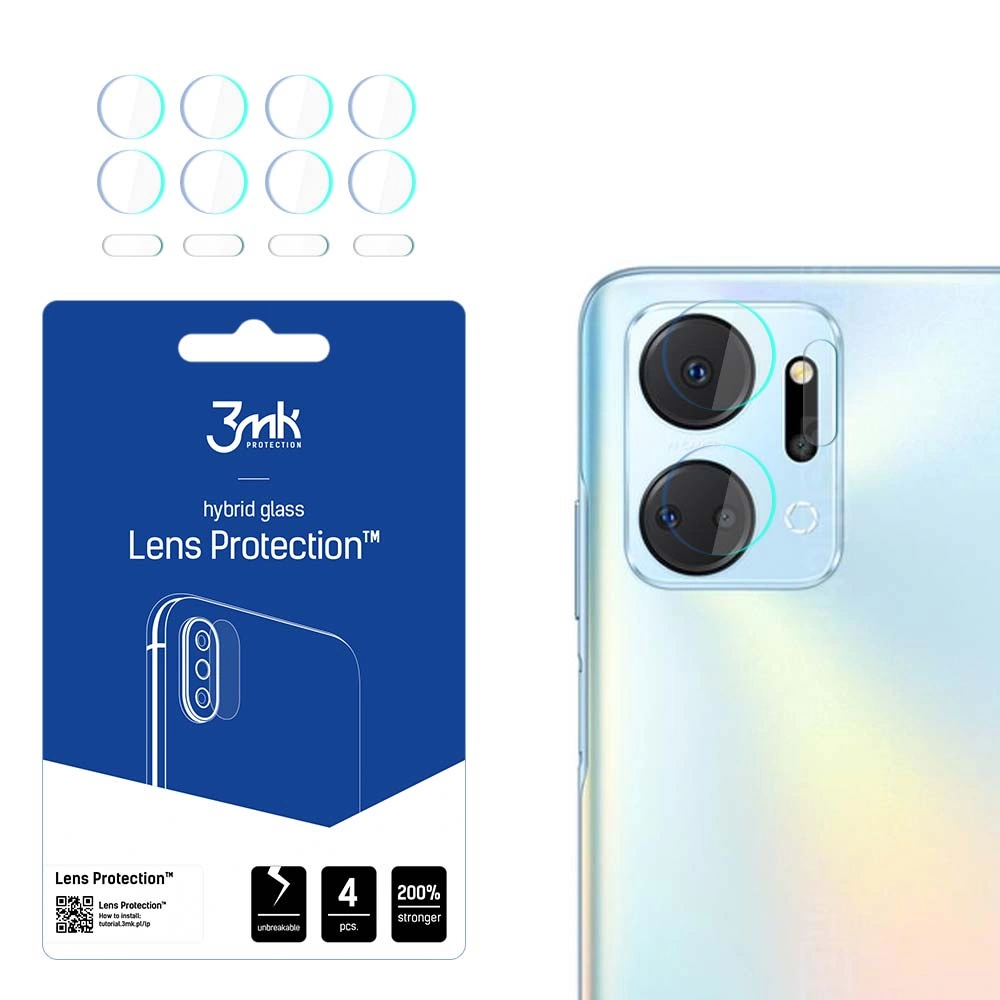 Honor X7A 3MK Lens Protection Back Camera Tempered Glass Protector, 4 pcs.