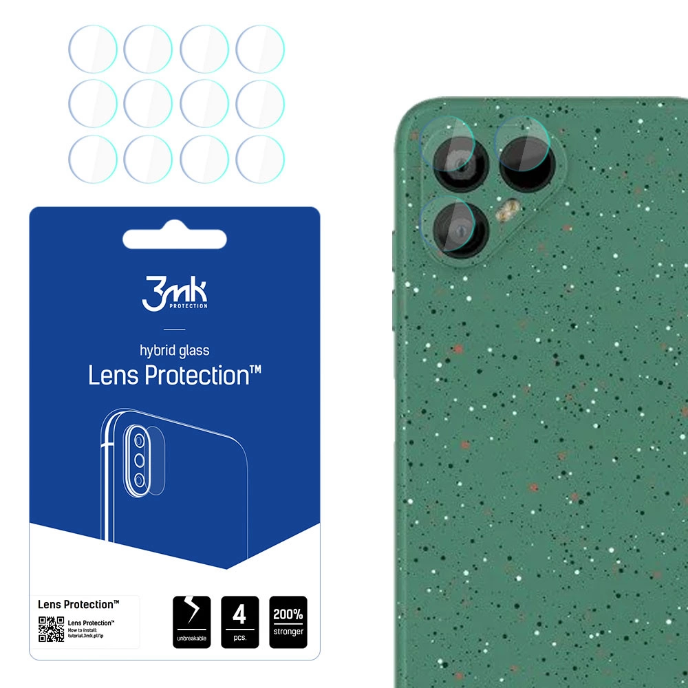 Fairphone 4 3MK Lens Protection Back Camera Tempered Glass Protector, 4 pcs.