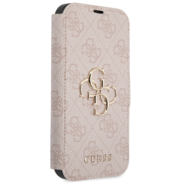 Чехол-книжка Guess 4G Big Metal Logo для iPhone 15 / 14 / 13, Розовый