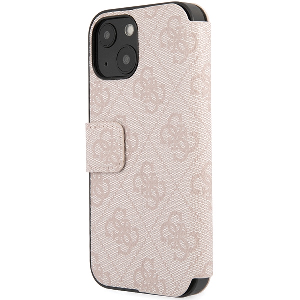 Чехол-книжка Guess 4G Big Metal Logo для iPhone 15 / 14 / 13, Розовый