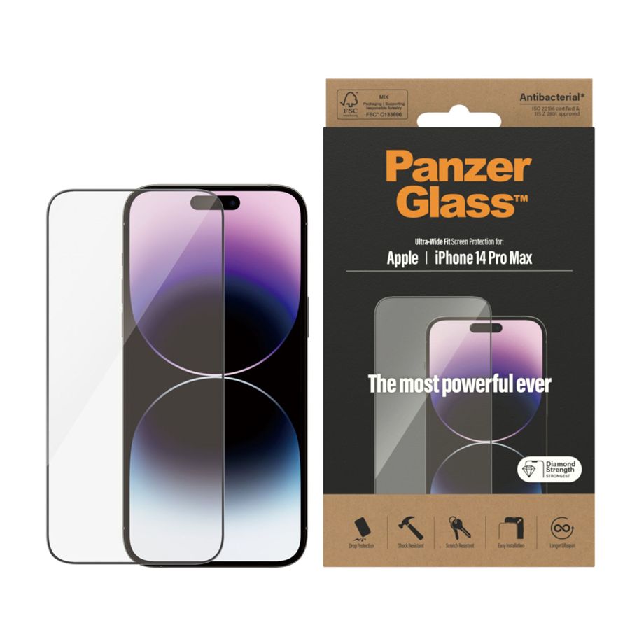 PanzerGlass Ultra-Wide Fit Tempered Glass for iPhone 14 Pro Max