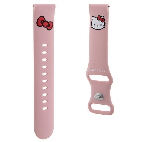 Hello Kitty Silicone Kitty Head Universal Smartwatch Strap 20mm, Pink