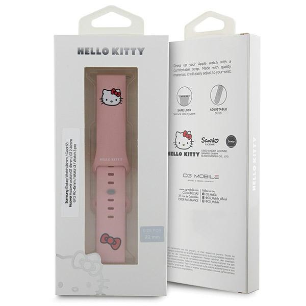 Hello Kitty Universal Smartwatch Strap Silicone Kitty Head (22mm), Pink