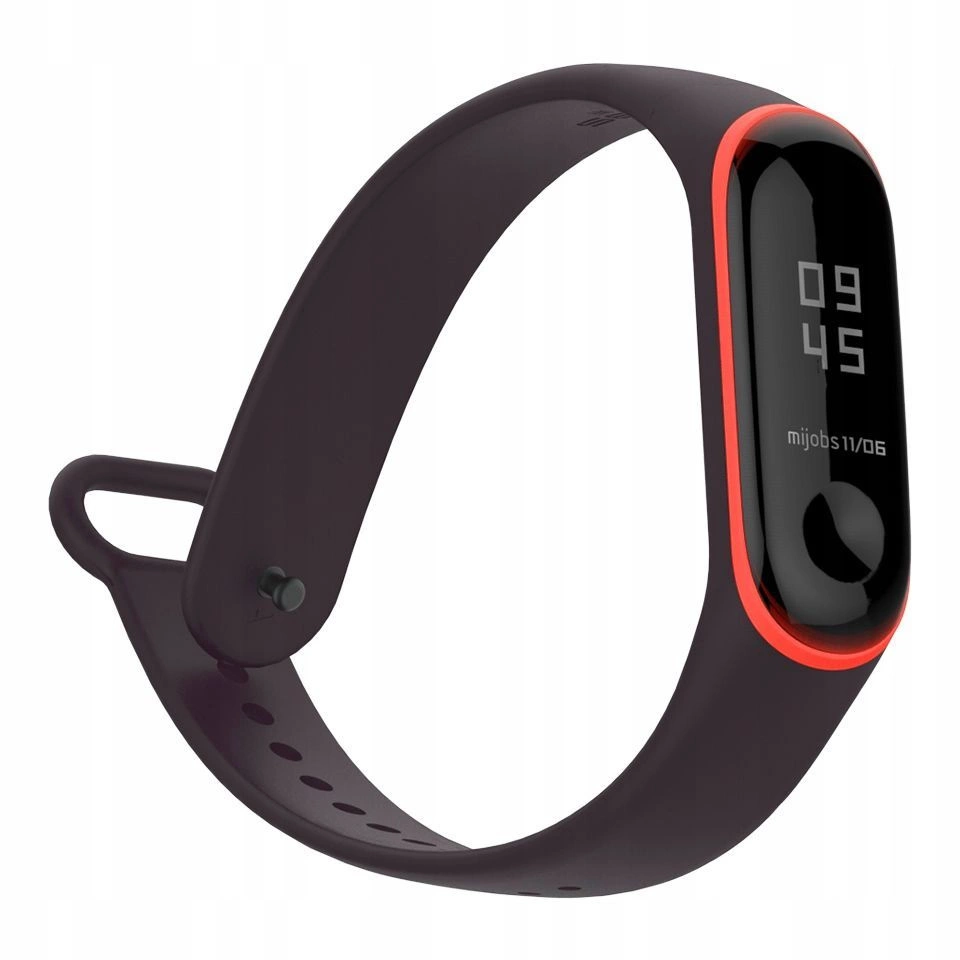 Tech-Protect Smooth case for Xiaomi Mi Band 3/4 - black and red