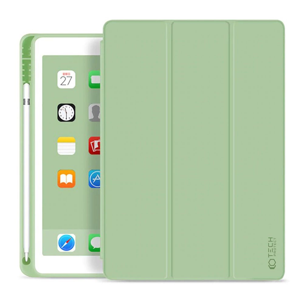Apple iPad 10.2" 2019 / 2020 / 2021 Tech-Protect SC Pen Protective Cover Case, Green | Planšetes Vāciņš Maciņš...