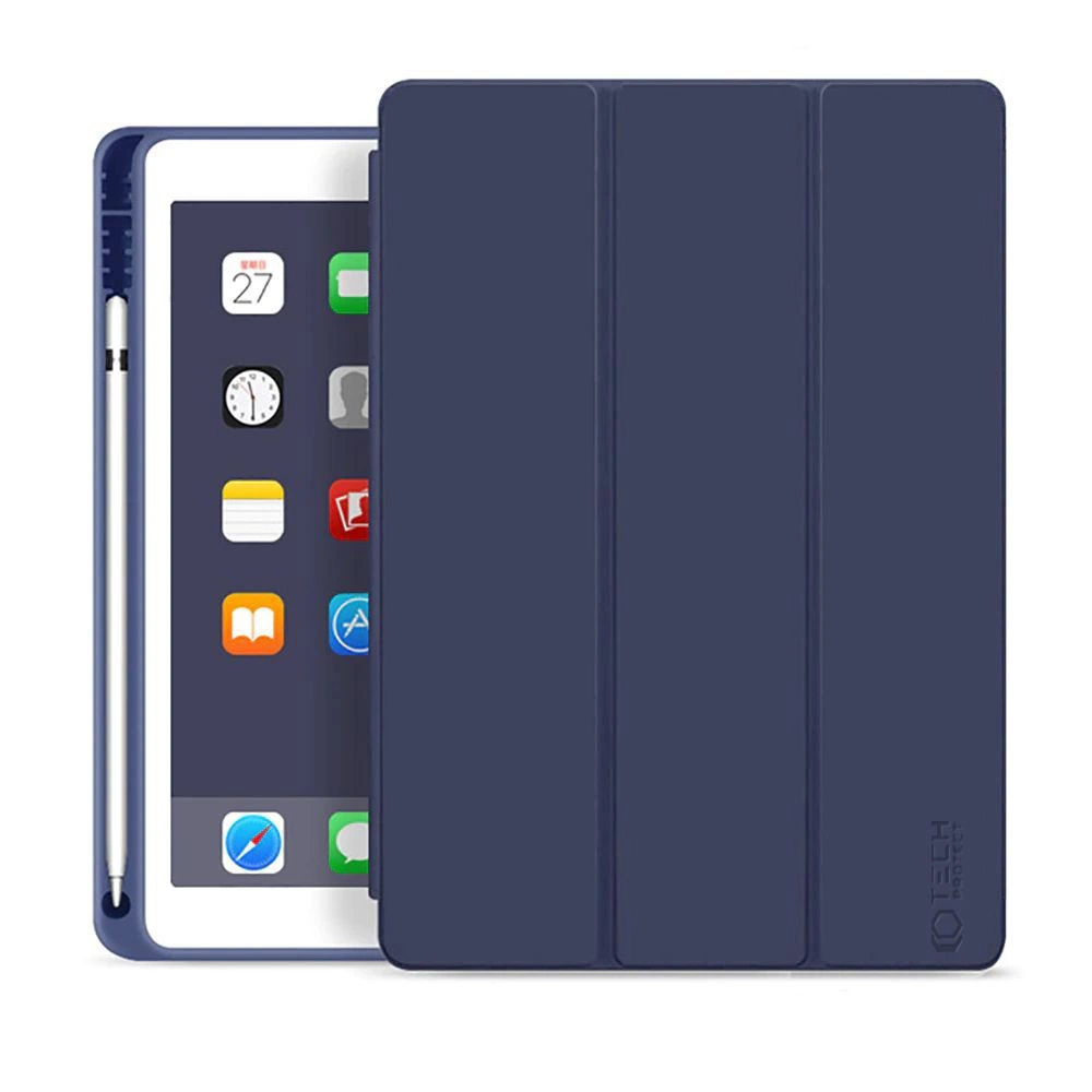 Apple iPad 10.2" 2019 / 2020 / 2021 Tech-Protect SC Pen Protective Cover Case, Navy Blue | Planšetes Vāciņš...
