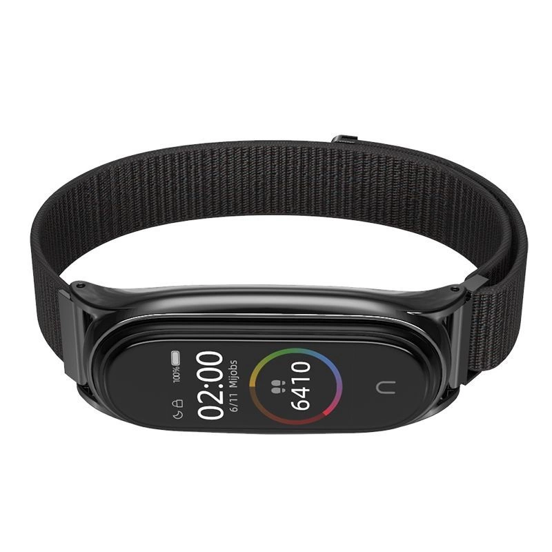 Tech-Protect neilona siksniņa Xiaomi Mi Smart Band 5/6/6 NFC - melna | Nylon Strap for Black