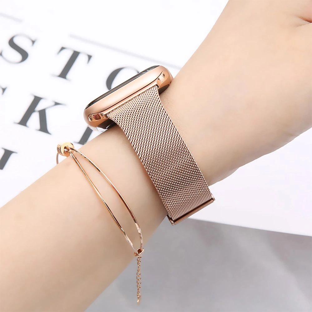 Tech-Protect plānā Milānas aproce Apple Watch 4 / 5 6 7 8 9 SE (38/40/41 mm) - zelta krāsā | Thin Milanese...