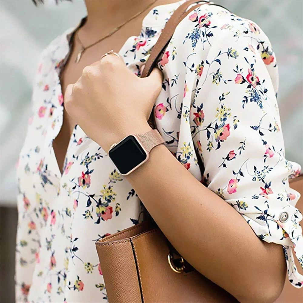Tech-Protect plānā Milānas aproce Apple Watch 4 / 5 6 7 8 9 SE (38/40/41 mm) - zelta krāsā | Thin Milanese...