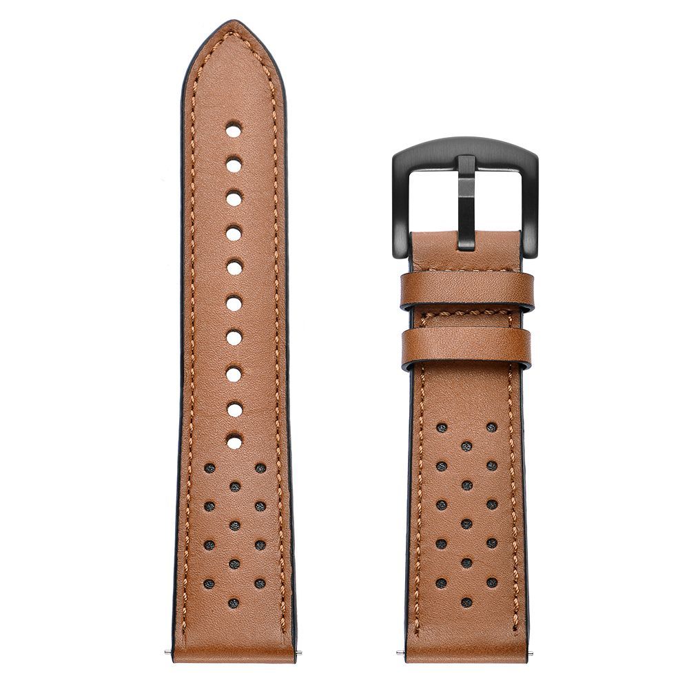 Tech-Protect Leather Strap for Samsung Galaxy Watch 4 / 5 / 6 / 7 / FE, Brown