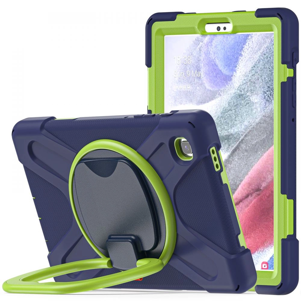 Samsung Galaxy Tab A7 Lite (SM-T220/T225) Tech-Protect X-Armor Hard Case Cover, Navy Blue and Green