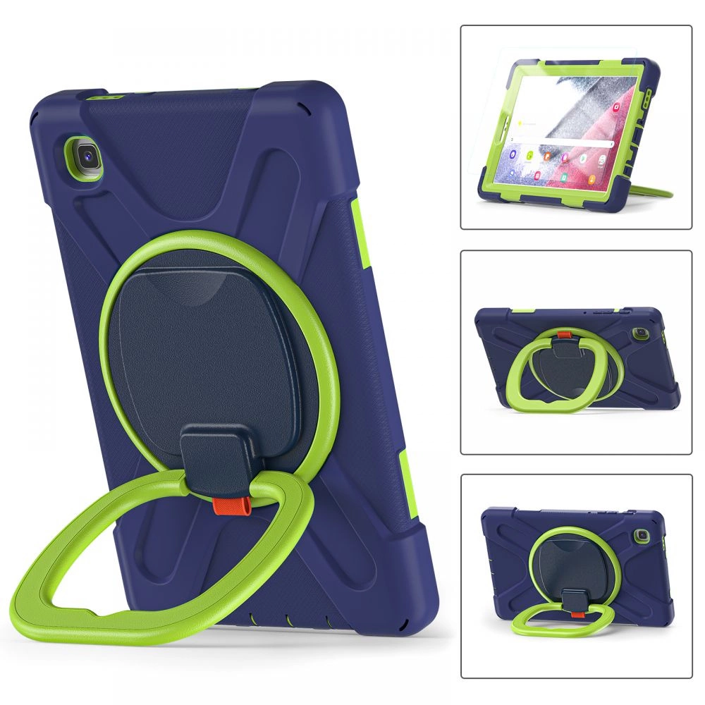 Samsung Galaxy Tab A7 Lite (SM-T220/T225) Tech-Protect X-Armor Hard Case Cover, Navy Blue and Green