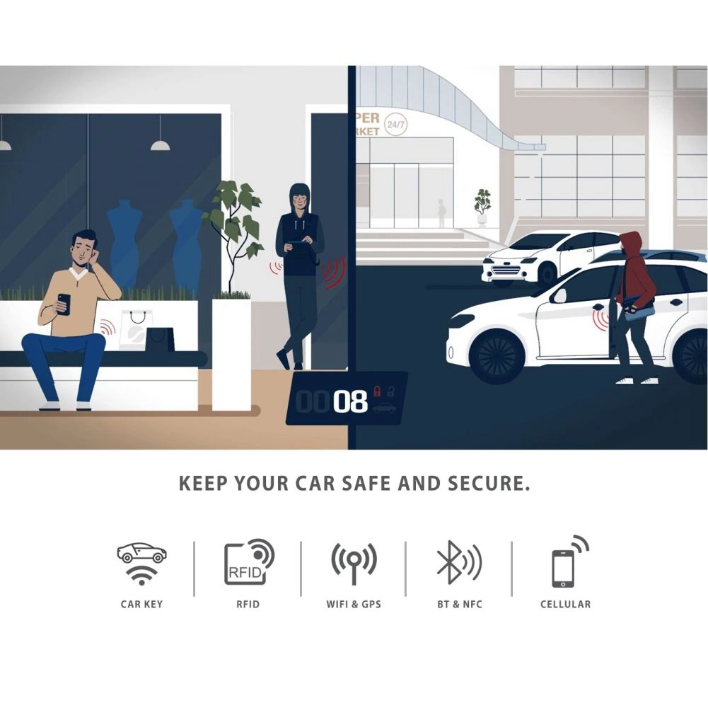 Tech-Protect V1 RFID vāciņš automašīnas atslēgām - melns | cover for car keys black