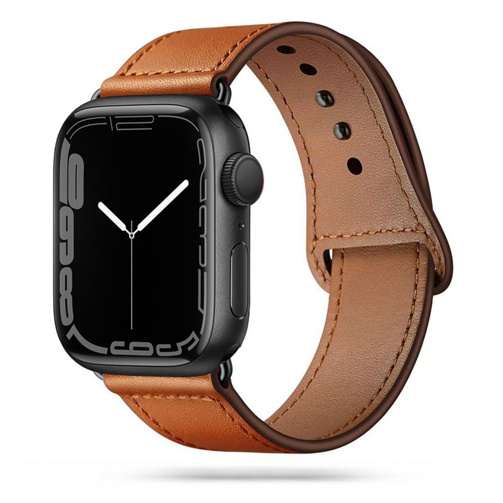 Tech-Protect LeatherFit strap for Apple Watch 4 / 5 / 6 / 7 / 8 / 9 / SE / Ultra 1 / 2 (42/44/45/49 mm) - brown