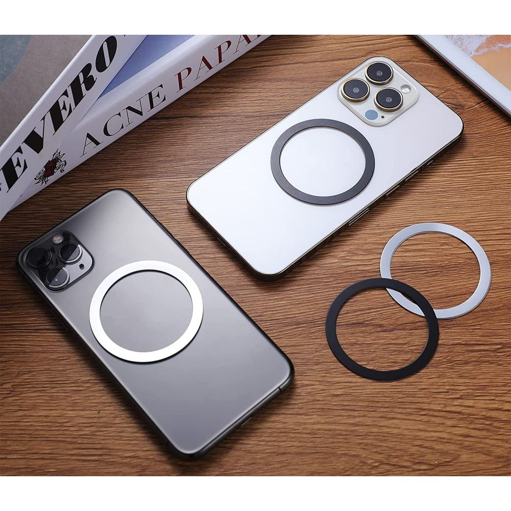 Tech-Protect MagMat Universal MagSafe Magnetic Rings (2 pcs.), Black / Silver