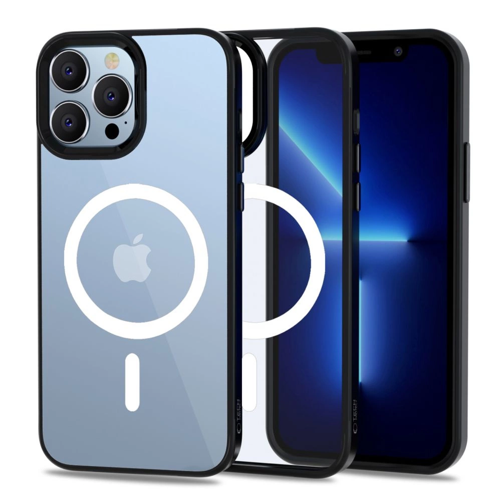 Apple iPhone 13 Pro 6.1'' Tech-Protect MagMat MagSafe Case Cover, Transparent and Black