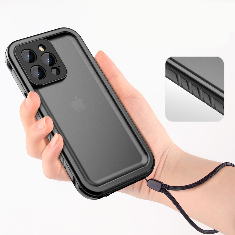 Apple iPhone 8 / 7 / SE (2020) (2022) 4.7\" Tech-Protect ShellBox Waterproof IP68 Book Case Cover, Black