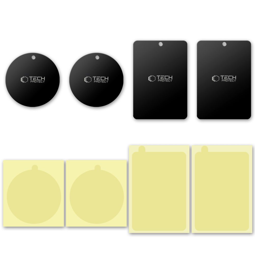 Tech-Protect MetalPlate Magnetic Plates for Car Holders, Black (4 pcs.)