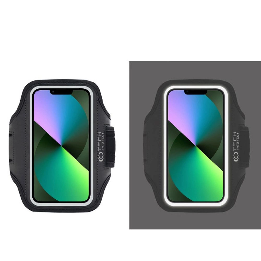 Armband Tech-Protect M2 sports universal for smartphones up to 6.8" with pockets - black