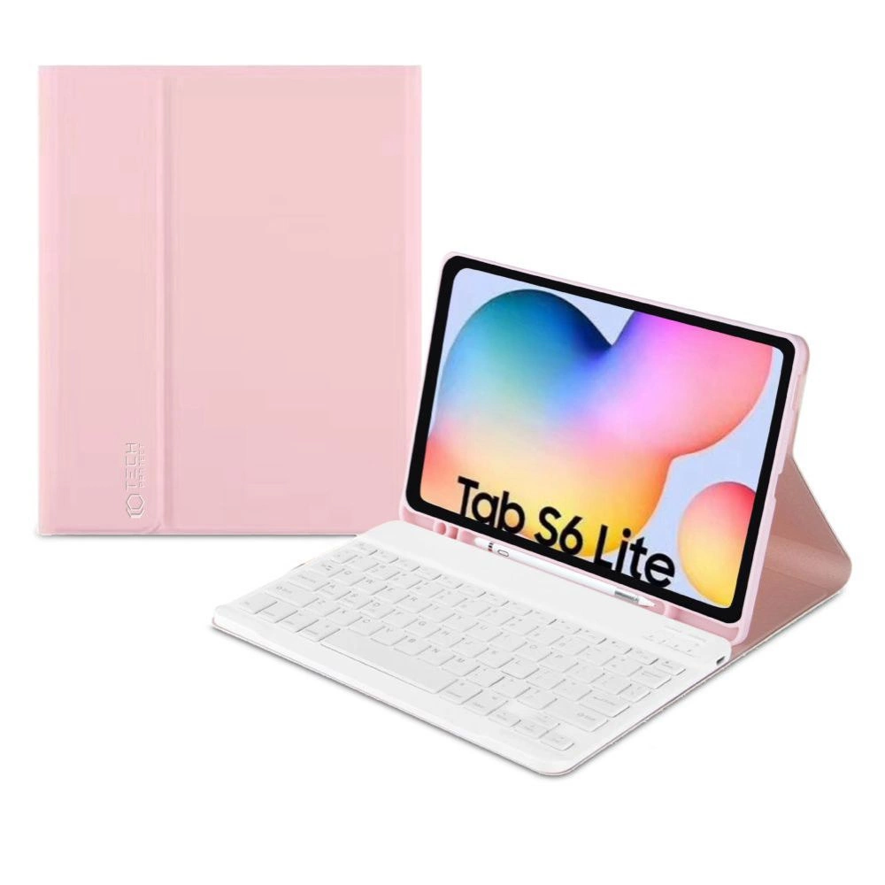 Samsung Galaxy Tab S6 Lite (SM-P610 / P615) Tech-Protect SC Pen Case Cover with Bluetooth Keyboard, Pink | Vāks...