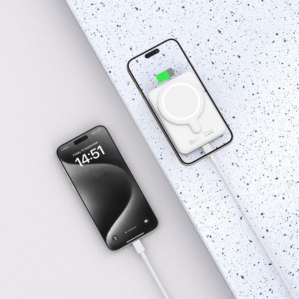 Tech-Protect LifeMag PB10 MagSafe Power Bank 5000mAh, White