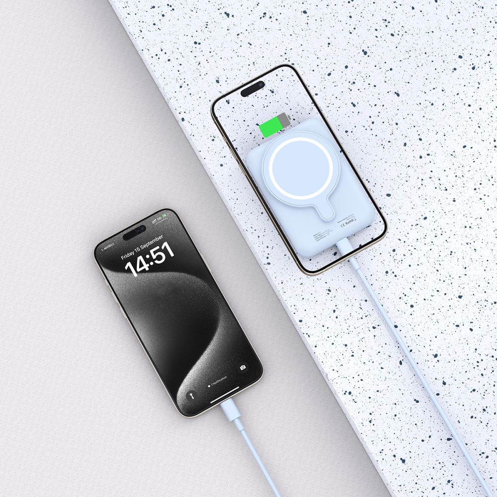 Tech-Protect LifeMag PB10 ārējais akumulators ar MagSafe 5000mAh, zils