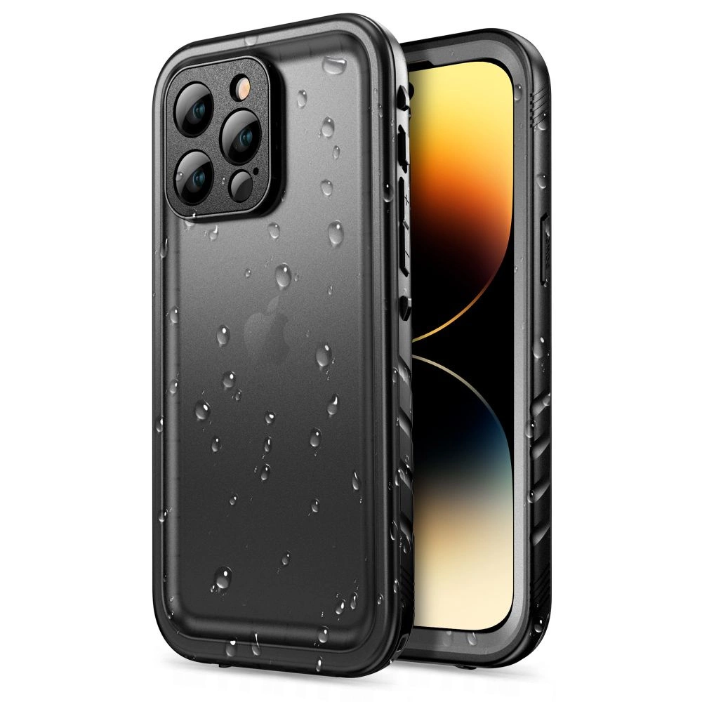 Apple iPhone 14 Pro 6.1\'\' Tech-Protect ShellBox Waterproof IP68 Book Case Cover, Black