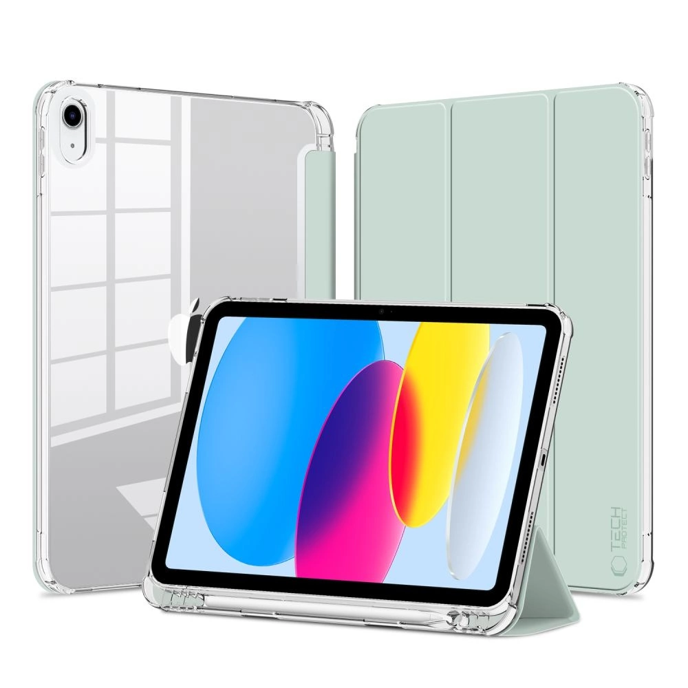 Apple iPad (2022) 10.9" (A2757 A2696) 10 gen. Tech-Protect SC Pen Hybrid Cover Case, Light Green | Чехол...