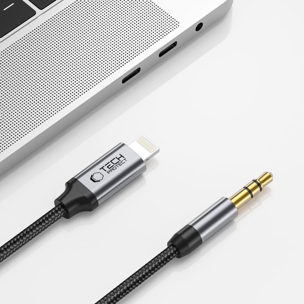 Tech-Protect UltraBoost Audio Lightning / 3.5mm Jack Cable, 1m, Black