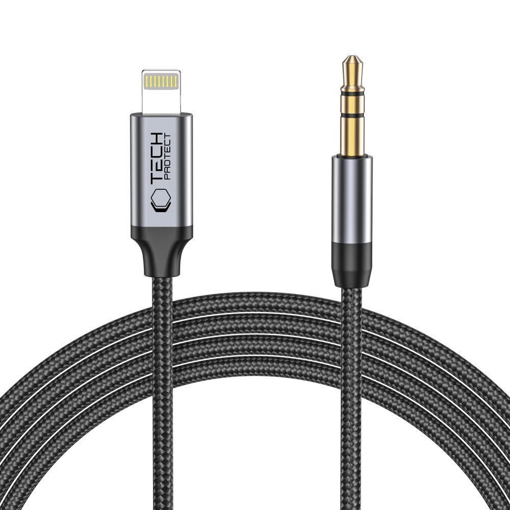 Tech-Protect UltraBoost Audio Lightning / 3.5mm Jack Cable, 1m, Black