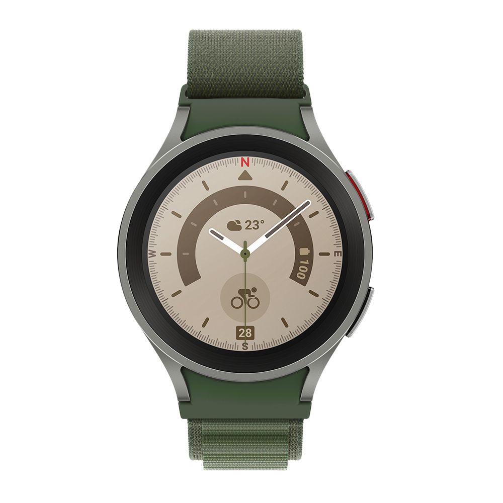 Tech-Protect Nylon Pro Strap for Samsung Galaxy Watch 4/5/5 Pro/6/7/FE - Dark Green