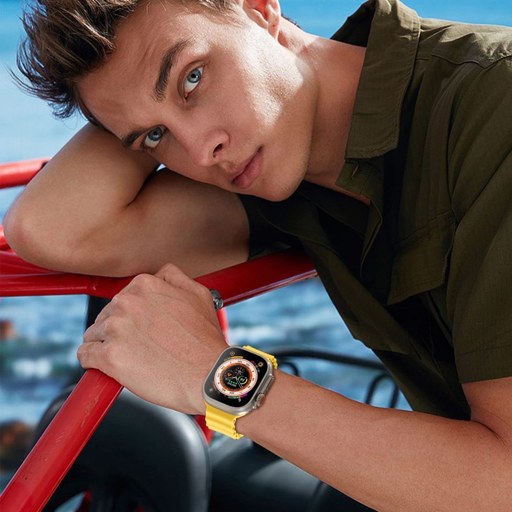 Tech-Protect IconBand Pro Strap for Apple Watch 4-9 / SE / Ultra 1 / 2 (42/44/45/49 mm), Yellow