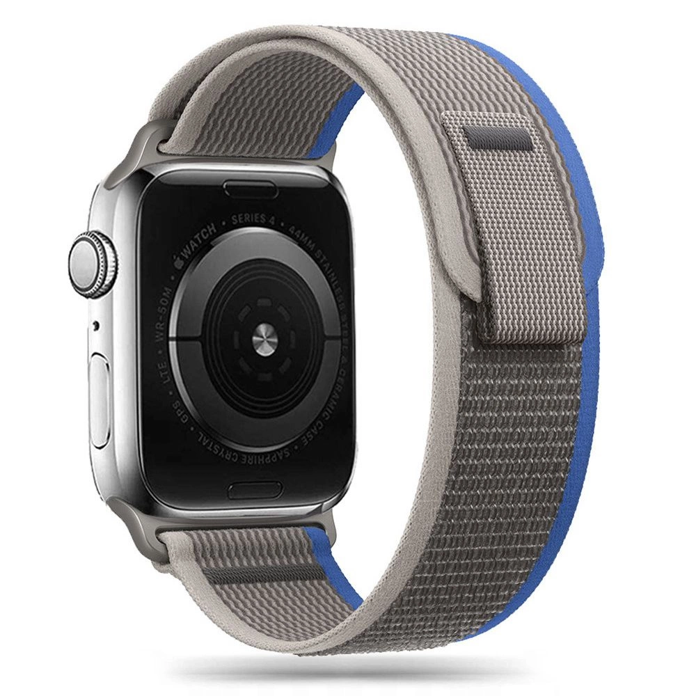 Tech-Protect Nylon Strap for Apple Watch 4/5/6/7/8/9/SE (38/40/41 mm) - Gray Blue