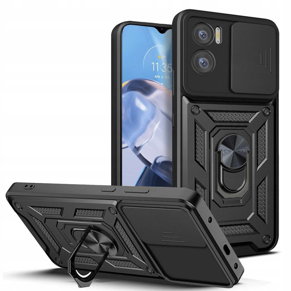 Motorola Moto E22 / E22i Tech-Protect CamShield Pro Case Cover, Black | Telefona Vāciņš Maciņš Apvalks Bampers