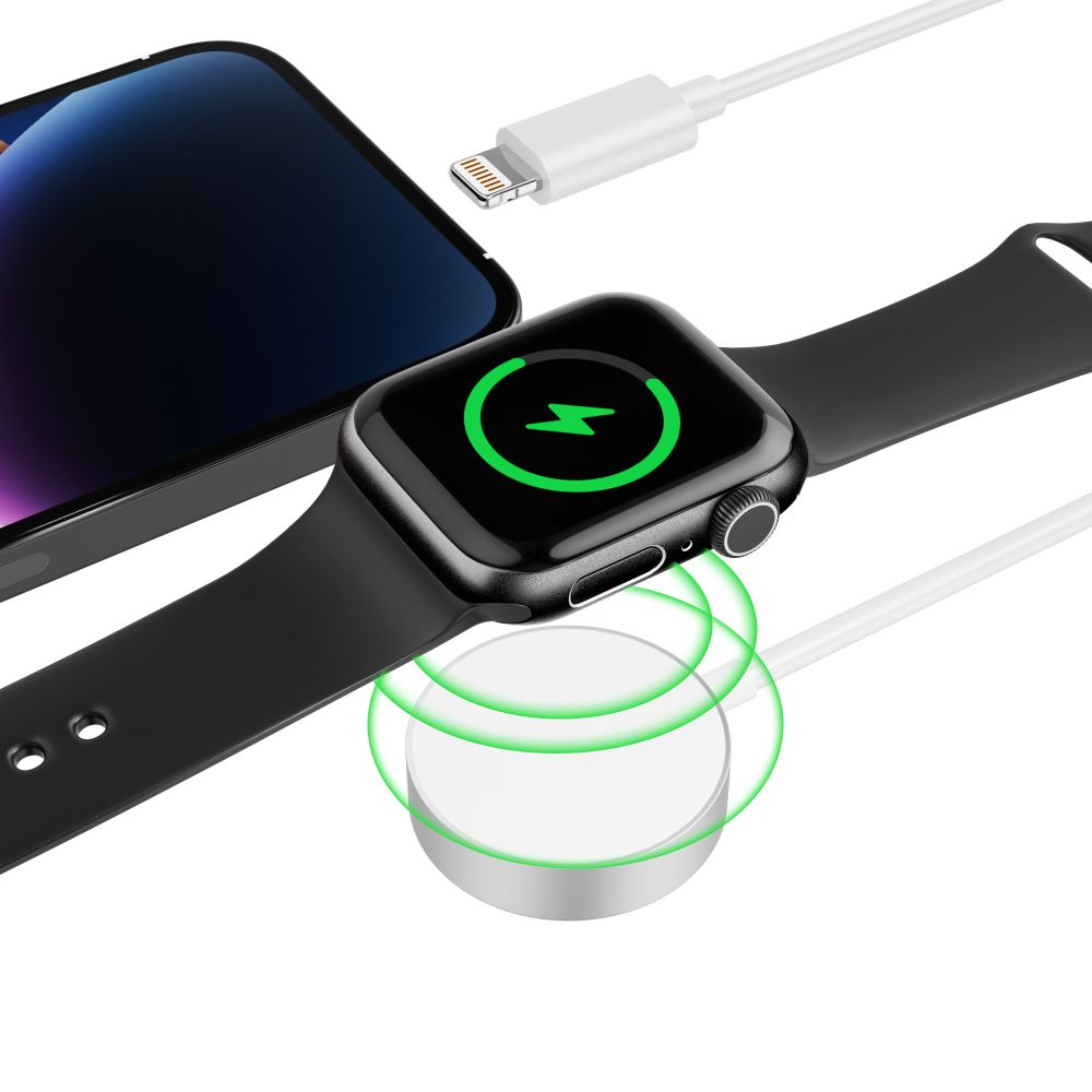 Tech-Protect UltraBoost 2in1 Magnetic Charger for Apple Watch & iPhone, White