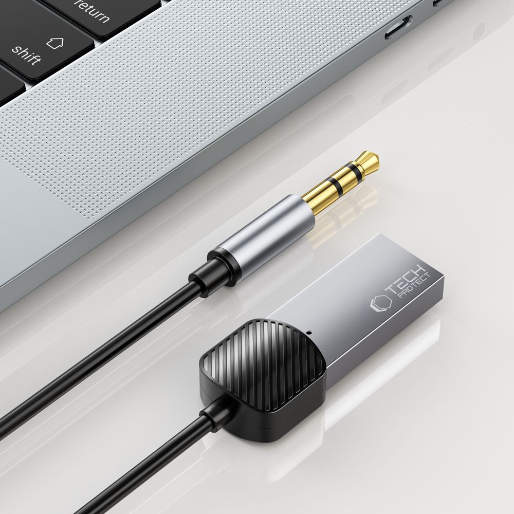 Tech-Protect UltraBoost Bluetooth Audio Adapter 3.5mm Jack, Gray