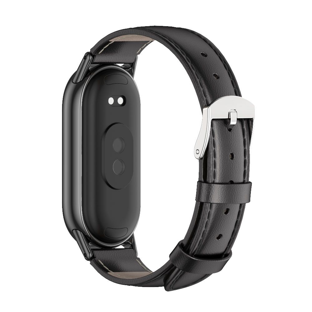 Tech-Protect Leatherfit Strap for Xiaomi Smart Band 8 / 8 NFC, Black
