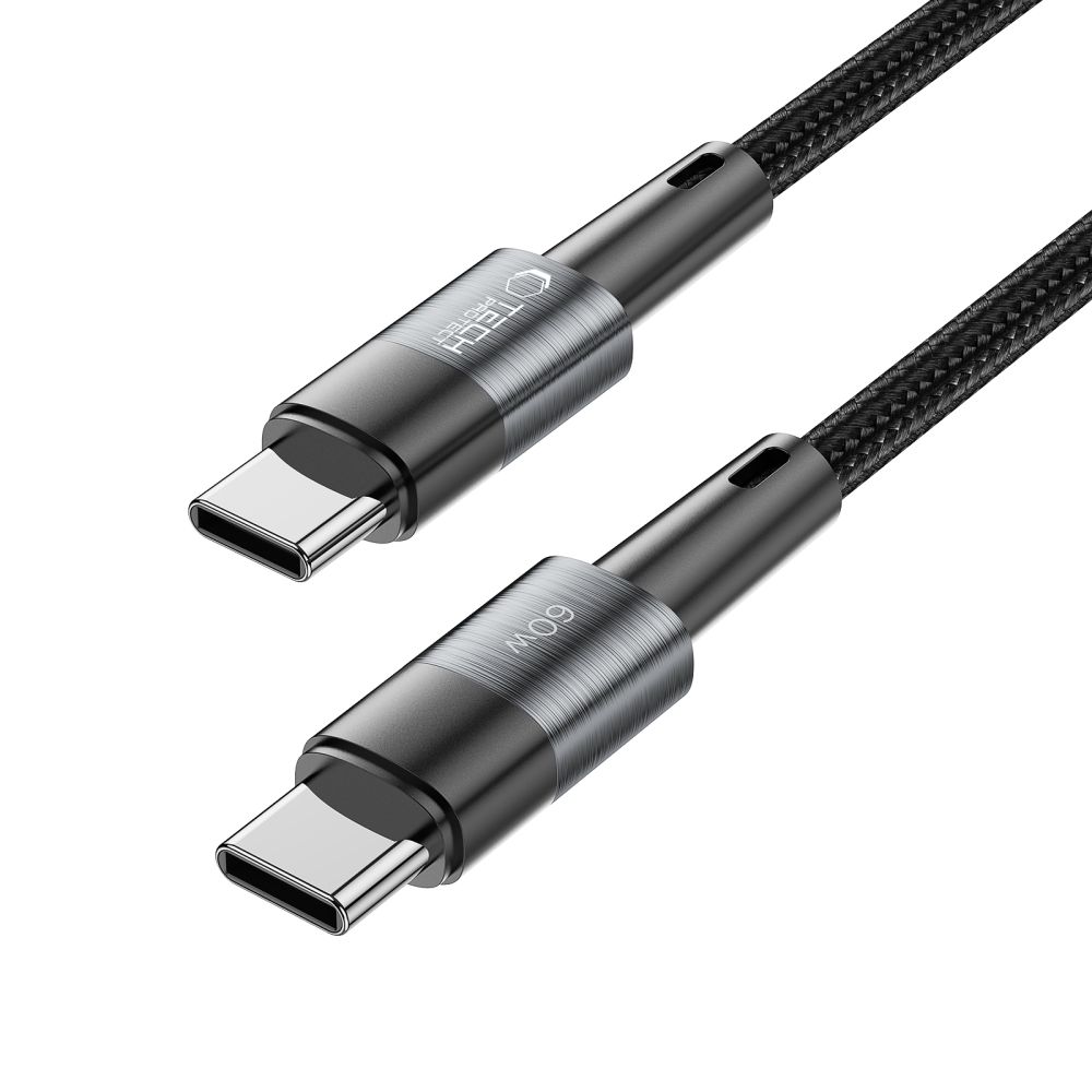 Tech-Protect UltraBoost USB-C / USB-C PD 60W 3A kabelis (2m), pelēks