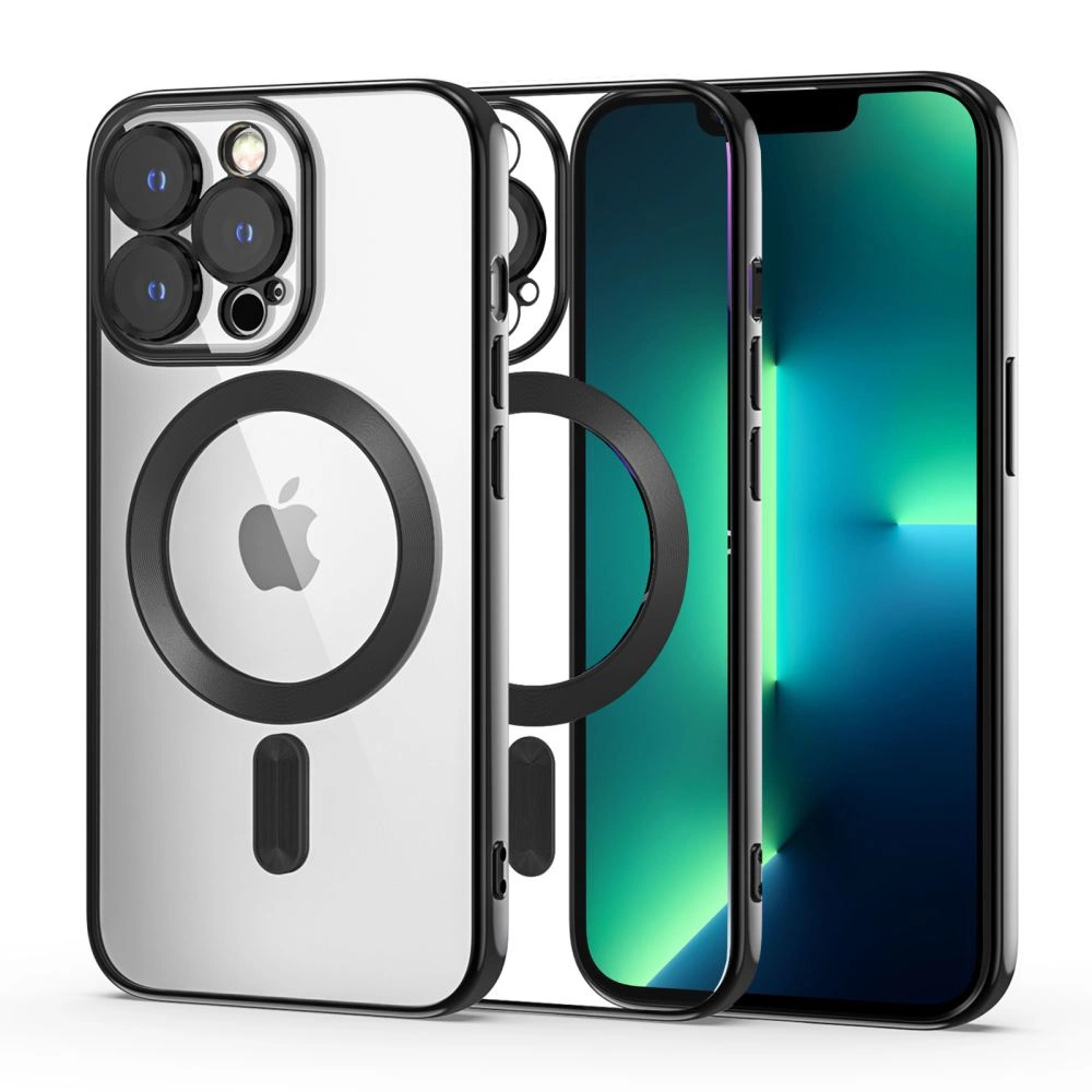 Apple iPhone 13 Pro 6.1'' Tech-Protect MagShine Line MagSafe Case Cover, Black | Telefona Vāciņš Maciņš Apvalks...
