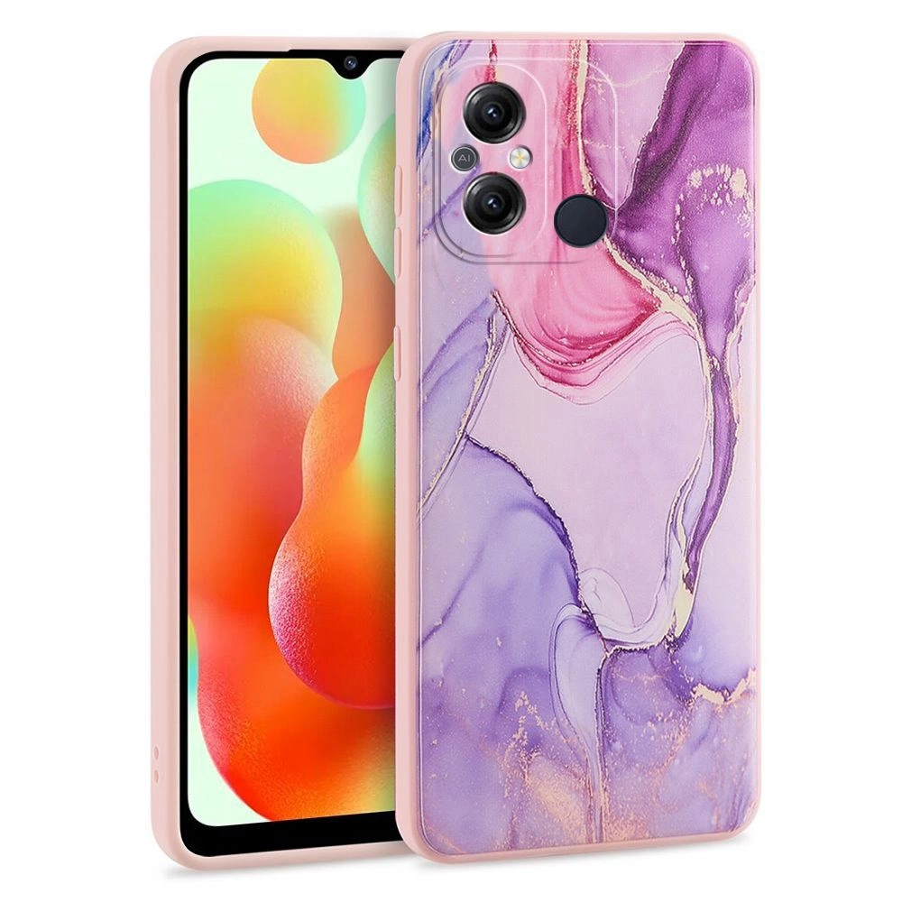 Xiaomi Redmi 12C Tech-Protect Mood Case Cover, Pink Marble