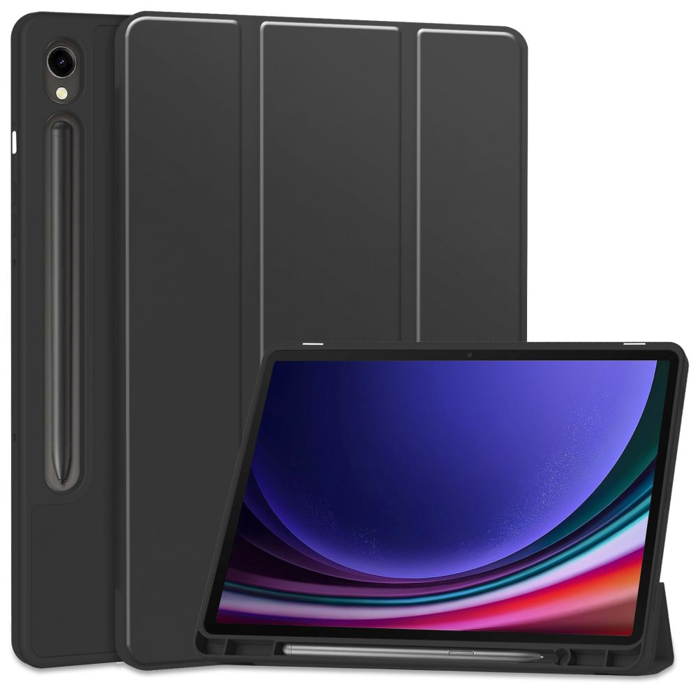 Samsung Galaxy Tab S9 (SM-X710, SM-X716B) Tech-Protect SC Pen Protective Cover Case, Black | Planšetes Vāciņš...