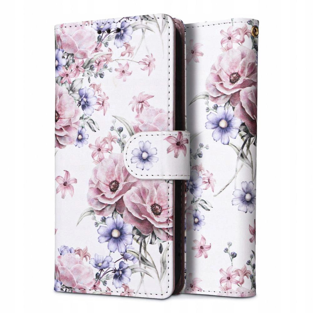 Xiaomi Redmi Note 12S Tech-Protect Wallet Book Case Cover, Pink Flowers
