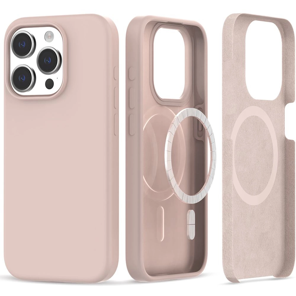 Apple iPhone 15 Pro 6.1'' Tech-Protect Silicone MagSafe Case Cover, Pink